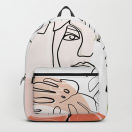woman plant line art minimal Backpack | Girlz, Graphicdesign, Stencil, Girl, Women, Interior, Decor, Drawing, Watercolor, Graphite 