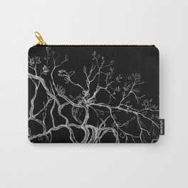 Graphic art, tree leaves, white ink Carry-All Pouch