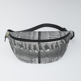 The unbroken seal on Tutankhamun’s tomb, Egyptian pyramids, Giza, King Tut burial chamber black and white photograph - photography - photographs Fanny Pack