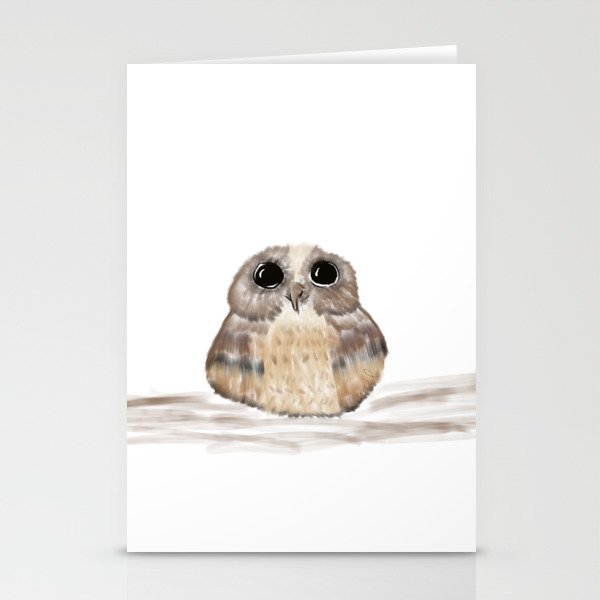 Sweet owl Stationery Cards | Drawing, Digital, Owl, Cute, Owls, Nature, Watercolor, Illustration, Gift, Trendy