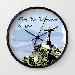 Rio De Janeiro Brazil Christ the Redeemer Wall Clock