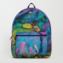 Colorful Alcohol Ink Macro II Backpack | Rainbow, Pinkandblue, Abstract, Colorful, Trippy, Alcoholink, Vibrant, Psychedelic, Ink, Fluidart 