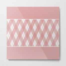 Modern Argyle in Dusty Pink 2102 Metal Print | Graphicdesign, Digital, Argyle, Pink, Pop Art, Modern, Pattern 