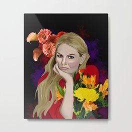 Emma Swan posing with flowers Metal Print | Painting, Ouat, Once, Kalipinna, Emma, Time, Heroine, A, Swan, Fanart 