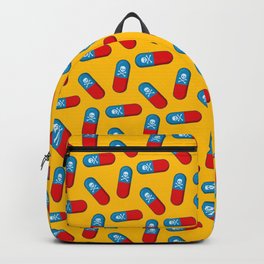 Deadly but Colorful. Pills Pattern Backpack | Death, Drugs, Sleep, Curated, Graphicdesign, Drug, Warning, Funny, Hallucination, Poison 