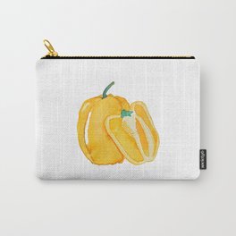 yellow bell pepper watercolor Carry-All Pouch | Bellpepper, Painting, Kitchendecor, Walldecor, Curated, Vegetablewatercolor, Watercolor, Yellowpainting, Kitchenwatercolor, Vegetablepainting 