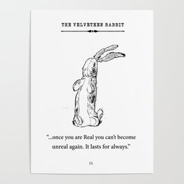 The Velveteen Rabbit Once you are Real Poster