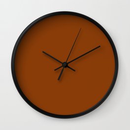 solid cognac // terracotta // reddish brown Wall Clock | Color, Brown, Vintage, Solid, Basic, Burntorange, Pumpkin, Graphicdesign, Autumn, Orange 