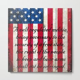 2nd Amendment on American Flag - Vertical Print Metal Print | Americanflag, Progun, Murica, Graphicdesign, Patrioticgifts, Secondamendment, Curated, Gunrights, Pro2A, 2Ndamendment 