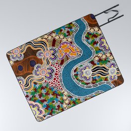 Authentic Aboriginal Art -  Picnic Blanket