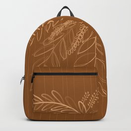 My Auntie’s Bellbottoms Backpack | Brown, Digital, Graphicdesign, Floral 