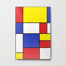 Mondrian #15 Metal Print | Painting, Mondriaan Inspired, Mondrian Inspired, Pop Art, Minimalism, 758, Neoplasticism, Abstractgeometric 