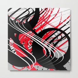 life silver white red black abstract geometric digital painting Metal Print | Pattern, White, Art, Rojo, Black, Geometric, Silver, Modern, Abstracto, Arte 