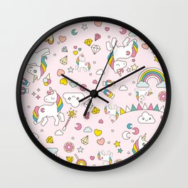 Unicorn Pattern Wall Clock