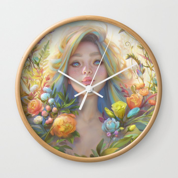 Clip Studio Paint Portrait Wall Clock By Viccolatte Society6