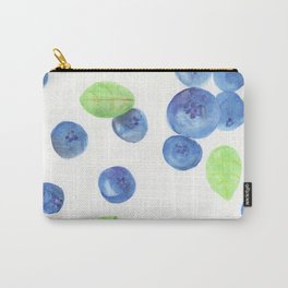 July Blueberries: Watercolor Painting Carry-All Pouch