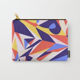 In The Clear Carry-All Pouch | Digital, Shapes, Abstractart, Geometricart, Pattern, Vintage, Digitalillustration, Red, Blue, Geometry 