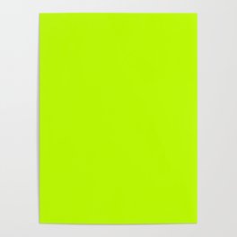 BITTER LIME COLOR. Vibrant Green solid color Poster