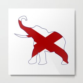 Alabama Republican Elephant Flag Metal Print | Graphicdesign, Elephant, Vector, Political, Flag, Alabama, Symbol, Digital, State, American 