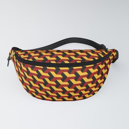 Barcelona 3d geometric pattern in yellow, red and black Fanny Pack