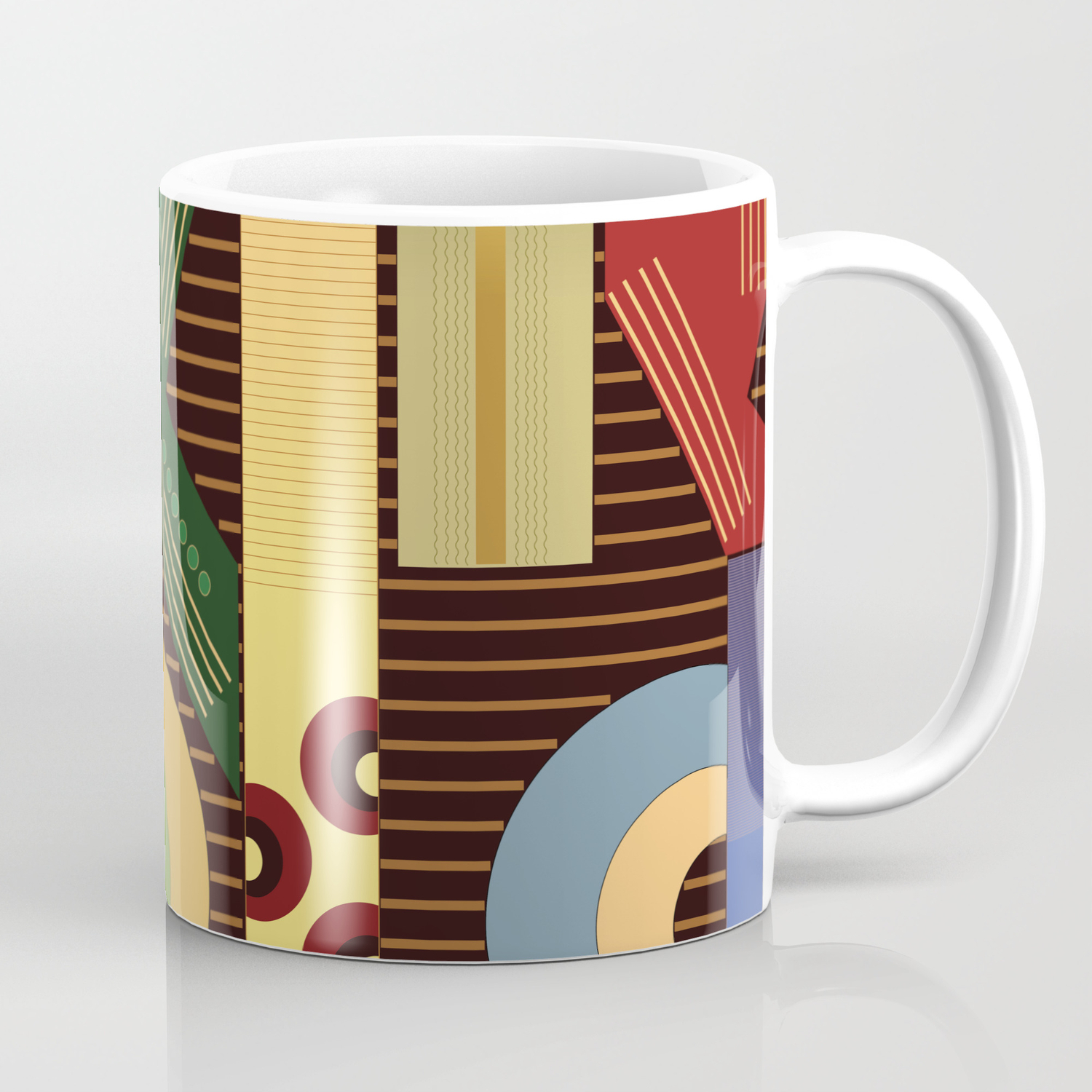 African Non Representational Abstract Perspective Coffee Mug By