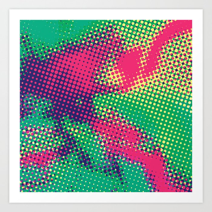 Abstract Pop Art Halftone Dots Art Print By Tropicaltoad Society6