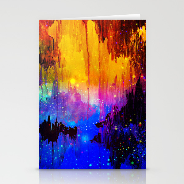 Castles In The Mist Magical Abstract Acrylic Painting Mixed Media