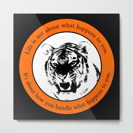Motivational Saying Tiger Mindset Inspiration Metal Print | Tiger, Giftidea, Graphicdesign, Fight, Achievegreatness, Lifeattitude, Successful, Mindset, Inspiration, Predator 