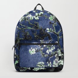 Vincent Van Gogh Almond Blossoms Dark Blue Backpack