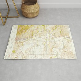Paso Robles, CA from 1948 Vintage Map - High Quality Rug