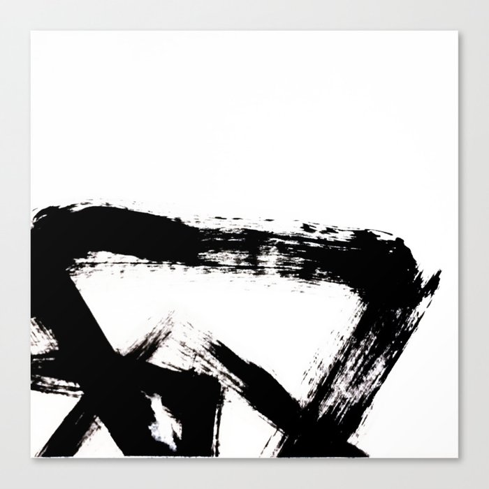Brushstroke 8 A Simple Abstract Black And White India Ink