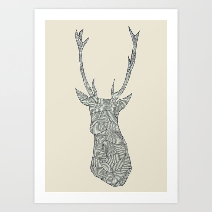 Deer. Art Print by floor-pies | Society6