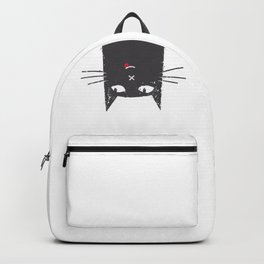 upside down funny cat Backpack | Animal, Kitty, Pets, Silly, Curious, Cat, Meme, Popular, Kitten, Black Cat 