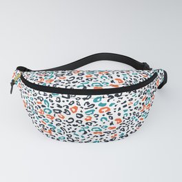 Colored Panther Faux Fur Pattern Fanny Pack