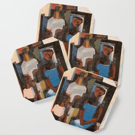 African-American Masterpiece 'Harlem Family' portrait painting by Charles Henry Alston Coaster