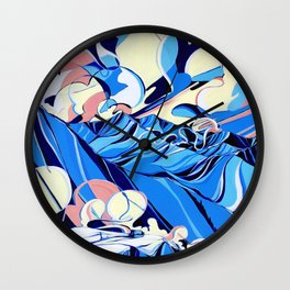 Baldface Out Back Wall Clock | Landscape, Curated, Acrylic, Mountains, Painting, Winter, Pnw, Coastmountains, Drawing, Art 