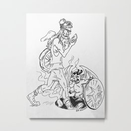 Devil baby versus Hipster Metal Print | Unicycles, Devilbaby, Pranks, Cartoons, Ink Pen, Skinnyjeans, Inktober, Hipster, Cellphoneaddiction, Drawing 
