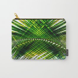 Palm Frond Strong [green] Carry-All Pouch | Palmprints, Palmfrondprint, Palmtreeart, Digital Manipulation, Organic, Palmfronds, Color, Greentree, Photo, Tropicalpattern 