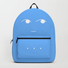 umm Backpack | Vector, Expression, White, Facial, Thinking, Digital, Umm, Graphicdesign, Blue, Simple 