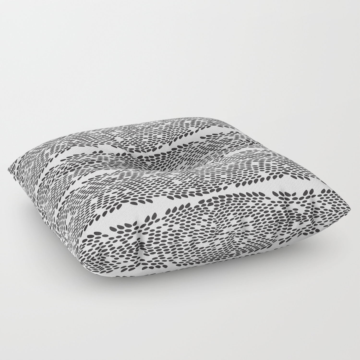 Snake Skin Scales Texture Seamless Pattern Black On White Background Simple Ornament Floor Pillow By Ekaterinap Society6