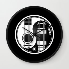 White and Black Acoustic Electric Yin Yang Guitars Wall Clock | Illustration, Opposingforces, Uniqueyinyang, Guitar, Naturalbalance, Yinandyang, Musicyinyang, Musicalyinyang, Graphicdesign, Acousticguitar 