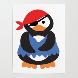 Pirate penguin Poster