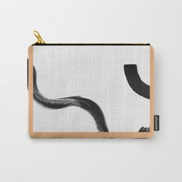 Refined black and gold simple abstract scandinavian artwork Carry-All Pouch