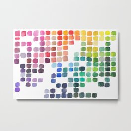 Favorite Colors Metal Print | Bright, Organized, Mix, Watercolor, Colorful, Pattern, Chart, Paint, Abstract, Shades 