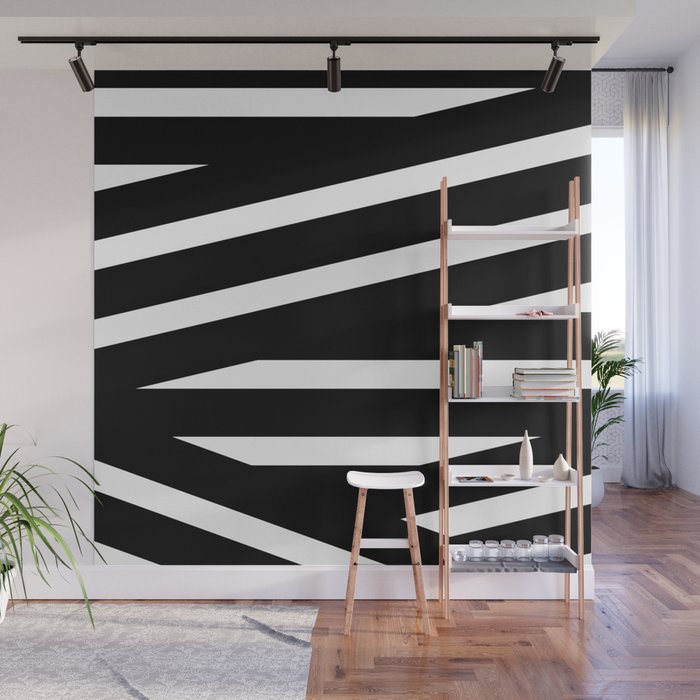 Abstract Black White Lines Stripes Pattern Mix And Match With