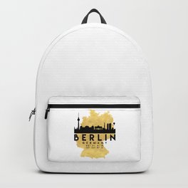 BERLIN GERMANY SILHOUETTE SKYLINE MAP ART Backpack | Vector, Photo, Deificusart, Downtown, Urban, Color, Map, Digital, Landscape, Souvenir 