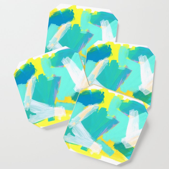 Be Kind Be Ok Mint Modern Mint Abstract Painting Pastel Colors