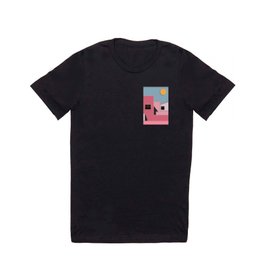 Turning Pink T Shirt | Geometry, Pinkhome, Abstraction, Pinky, Geometric, Pinkandblue, Buildings, Urban, Shore, Pink 