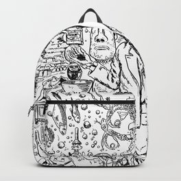 Charles Fort Backpack | Scary, Mystery, Black and White, Charlesfort, Aliensufo, Pyramids, Unknown, Sci-Fi, Stonecircle, Tarot 