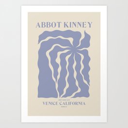 Abbot Kinney blue Art Print